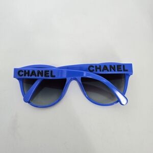 Chanel Pantos Sunglasses CH5458 55 17 140mm Blue Frame Black Lens with Case